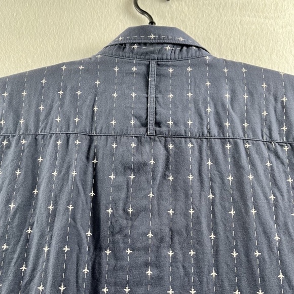 Johnston & Murphy Men's 2X Short Sleeve Button Up Casual Blue w Airplanes - Picture 5 of 9